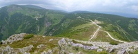 Pohled na Obří sedlo a Slezský dům